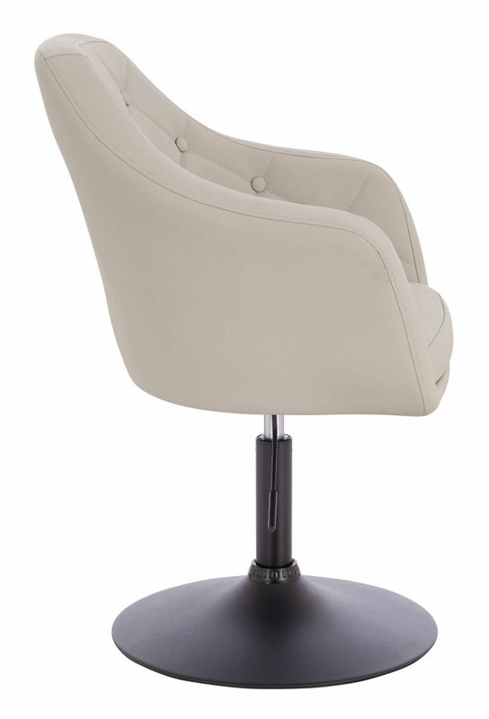 HR831N Ecru Műbőr Premium Soft szék fekete lábbal