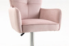 HR250W Púder Rózsaszín modern velúr szék krómozott lábbal