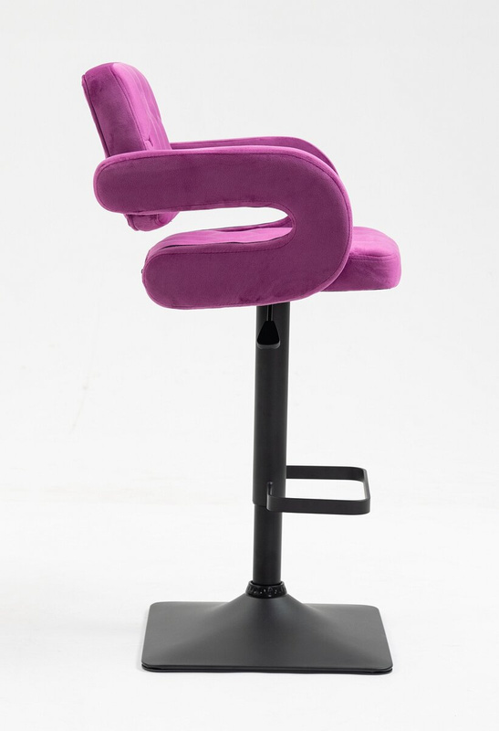 HR8403KW Fukszia modern velúr szék fekete lábbal