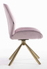 HR350 CSILLAGLÁB Halványlila modern velúr szék arany lábbal
