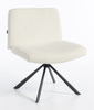 HR150 CSILLAGLÁB Fehér Modern Kordbársony Szék Fekete lábbal