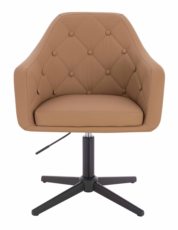 HR831CROSS Karamell Műbőr Premium Soft szék fekete lábbal