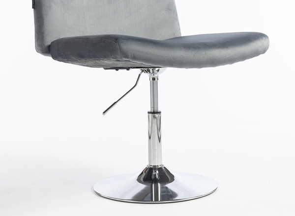 HR150N Grafit Modern Velúr Szék Krómozott lábbal