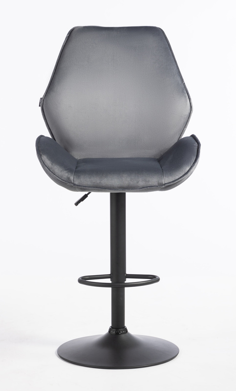HR350W Grafit modern velúr szék fekete lábbal