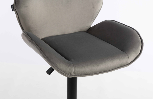 HR350W Acél modern velúr szék fekete lábbal