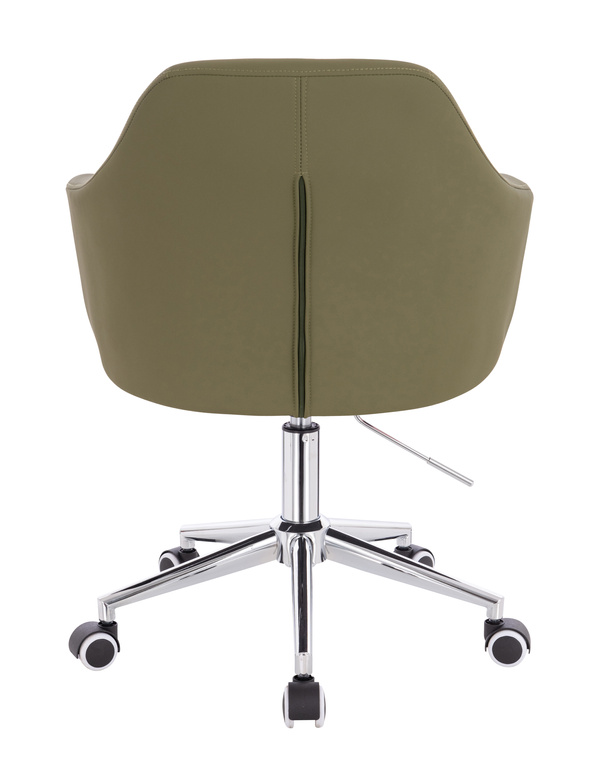 HR831K Khaki Műbőr Premium Soft szék Krómozott lábbal