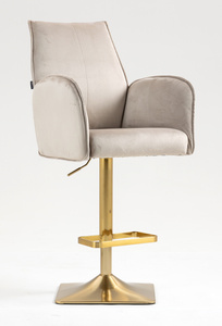 HR280KW Latte Modern Velúr Szék Arany lábbal