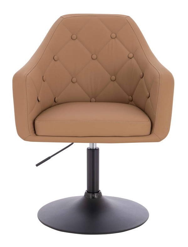 HR831N Karamell Műbőr Premium Soft szék fekete lábbal