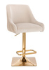 HR920KW Krémszínű Modern Velúr Szék Arany lábbal