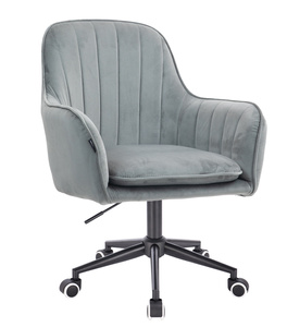 HR2022K Acél modern velúr szék fekete lábbal