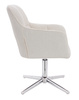 HR550CROSS Krémszínű modern boucle szék krómozott lábbal