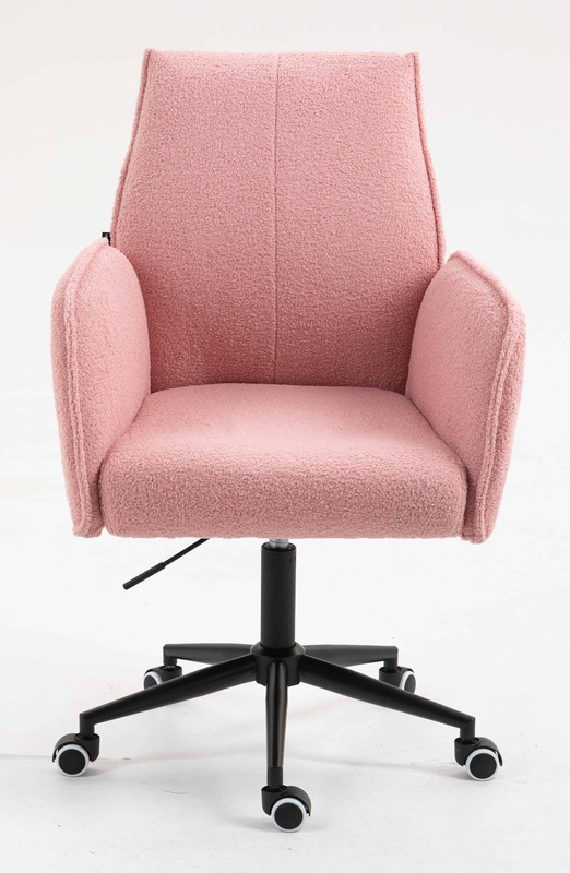 HR280K Púder Rózsaszín modern boucle szék fekete lábbal