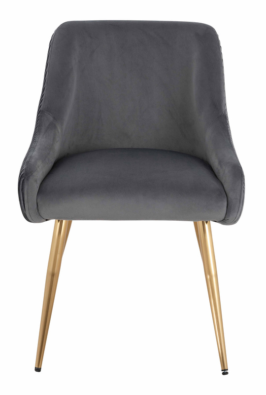 HR920 Szék arany lábakkal Grafit velúr