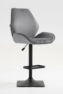 HR350KW Grafit modern velúr szék fekete lábbal