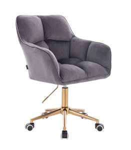 HR550K Grafit modern velúr szék arany lábbal