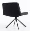 HR150 CSILLAGLÁB Fekete Modern Velúr Szék Fekete lábbal