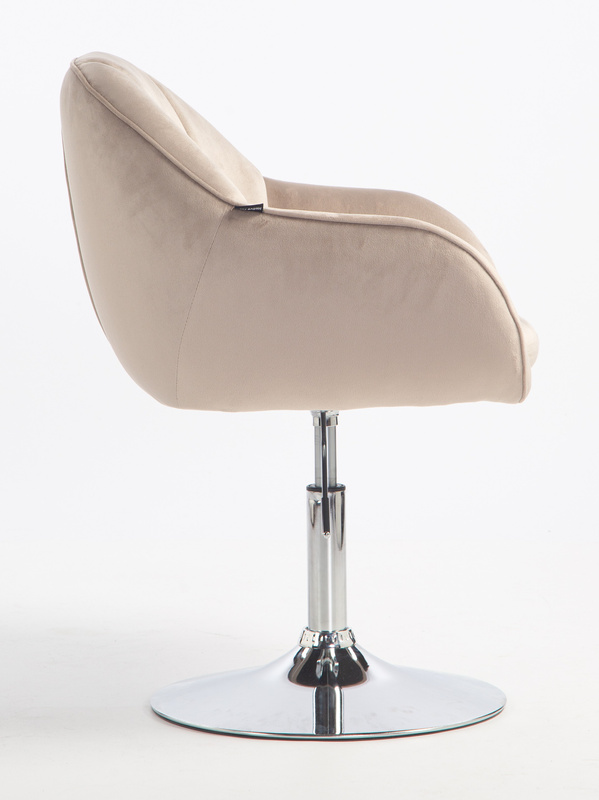 HR2055N Latte Modern Velúr Szék Krómozott lábbal