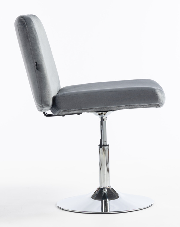 HR150N Grafit Modern Velúr Szék Krómozott lábbal