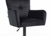 HR250KW Fekete modern velúr szék fekete lábbal