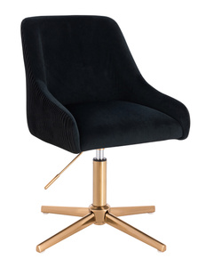 HR920CROSS Fekete Modern Velúr Szék Arany lábbal