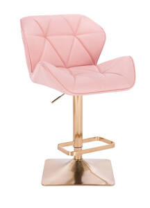 HC111KW Rózsaszín modern műbőr szék arany lábbal