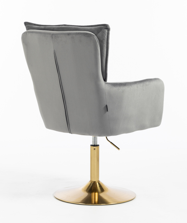 HR250N Grafit modern velúr szék arany lábbal