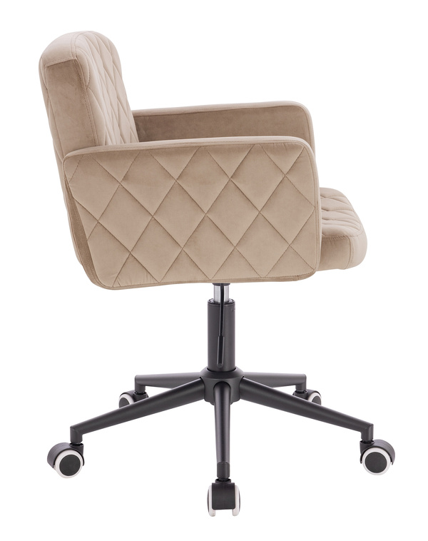 HR802K Latte Modern Velúr Szék Fekete lábbal