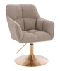 HR550N Latte modern boucle  szék arany lábbal
