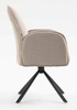 HR280 CSILLAGLÁB Latte modern boucle szék fekete lábbal