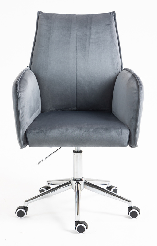 HR280K Grafit Modern Velúr Szék Krómozott lábbal