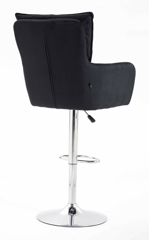 HR250W Fekete modern velúr szék krómozott lábbal