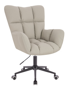 HR650K Ecru Műbőr Premium Soft szék fekete lábbal