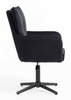 HR250CROSS Fekete modern velúr szék fekete lábbal