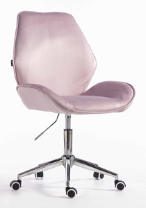HR350K Halványlila modern velúr szék krómozott lábbal
