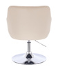 HR190N Krémszínű Modern Velúr Szék Krómozott lábbal