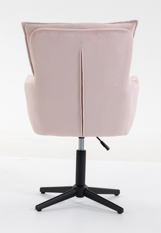 HR250CROSS Púder Rózsaszín modern velúr szék fekete lábbal