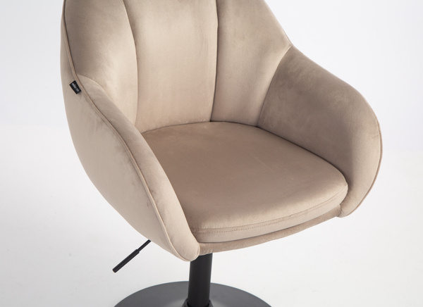 HR2055N Latte Modern Velúr Szék Fekete lábbal