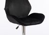 HR350W Fekete modern velúr szék krómozott lábbal