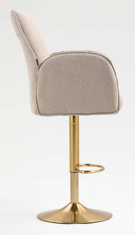 HR280W Latte modern boucle szék arany lábbal