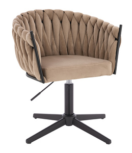 HR750CROSS Latte Modern Velúr Szék Fekete lábbal