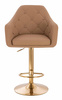 HR831W Karamell Műbőr Premium Soft szék Arany lábbal