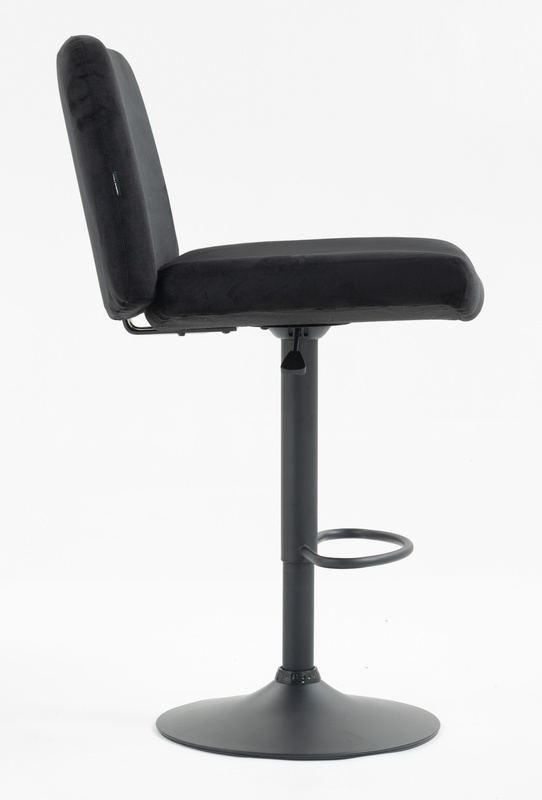 HR150W Fekete Modern Velúr Szék Fekete lábbal
