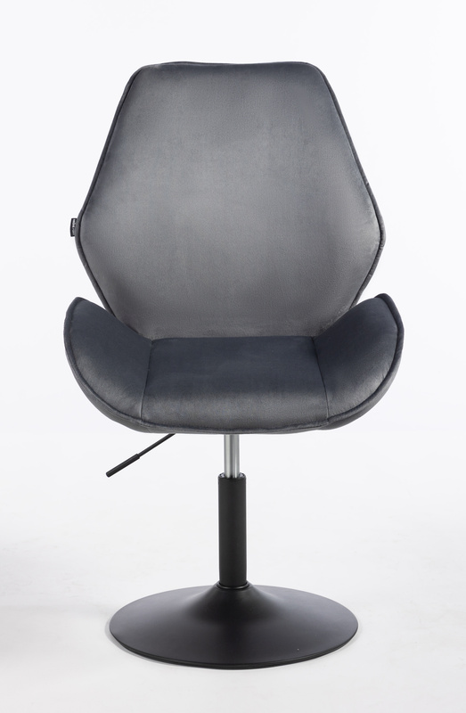 HR350N Grafit modern velúr szék fekete lábbal