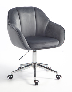 HR2055K Grafit Modern Velúr Szék Krómozott lábbal