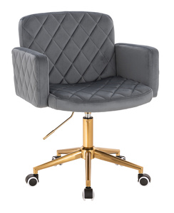 HR802K Grafit Modern Velúr Szék Arany lábbal