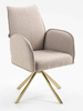 HR280 CSILLAGLÁB Latte modern boucle szék arany lábbal