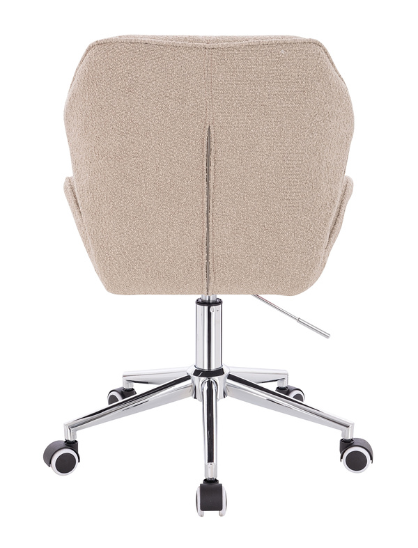 HR212K Latte modern boucle szék krómozott lábbal