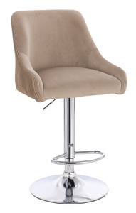 HR920W Latte Modern Velúr Szék Krómozott lábbal