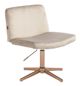 HR150CROSS Latte Modern Velúr Szék Arany lábbal