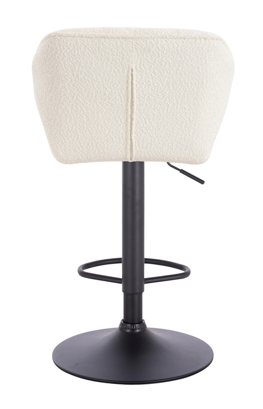 HR111W Krémszínű modern boucle szék fekete lábbal